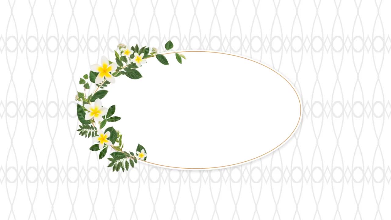 Photo frame for copy space with decorative yellow flowers
