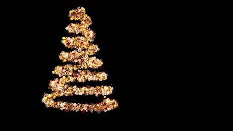 golden christmas tree graphic