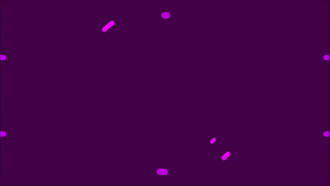 Animation-Von-Sich-Drehenden-Violetten-Kreisen,-Formen,-Die-Sich-Auf-Rotem-Lavahintergrund-Bilden