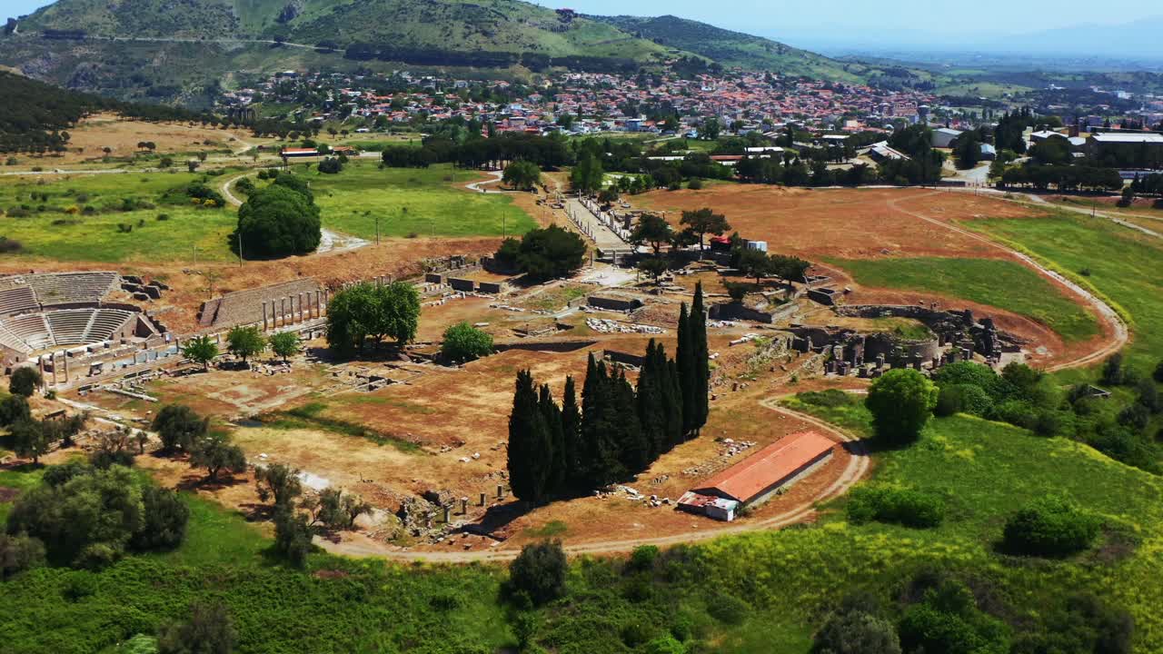 vista aérea del centro médico asclepion de la antigua ciudad de pergamon
