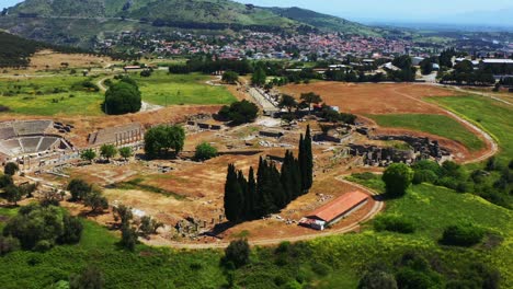 aerial view of asclepion medical centre of ancient pergamon city