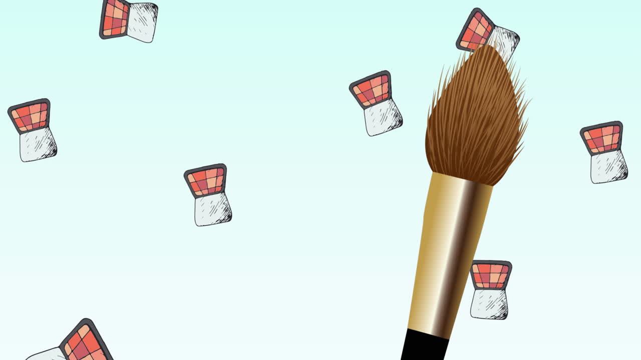 바탕에 파우더 브러쉬의 애니메이션