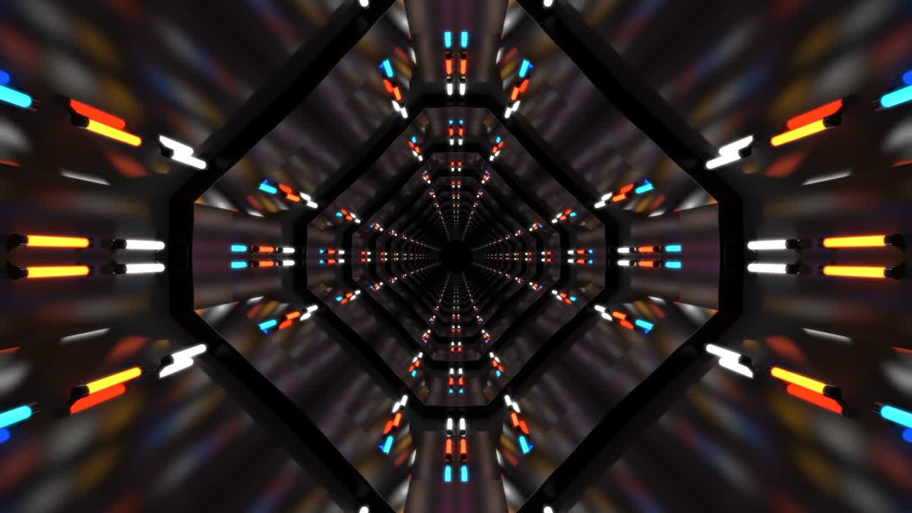 corredor de fondo abstracto con bucles de colores