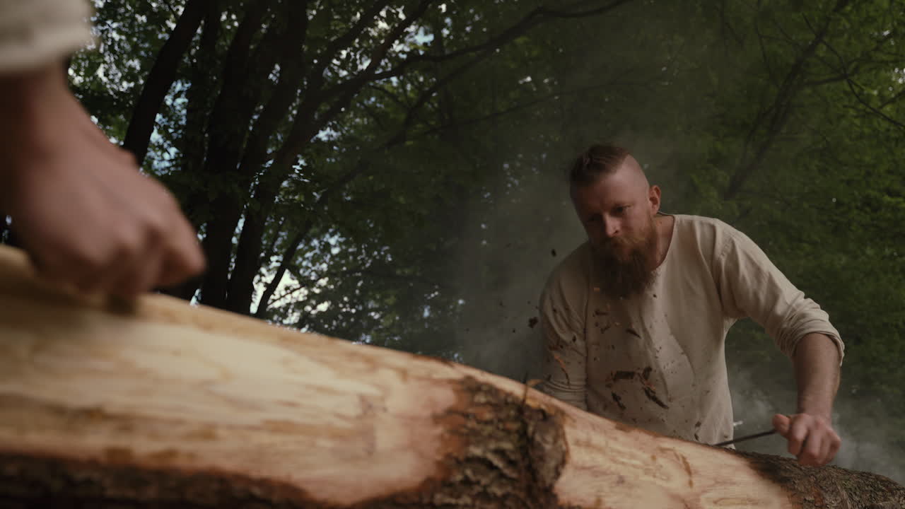 Medieval Woodworking Scene