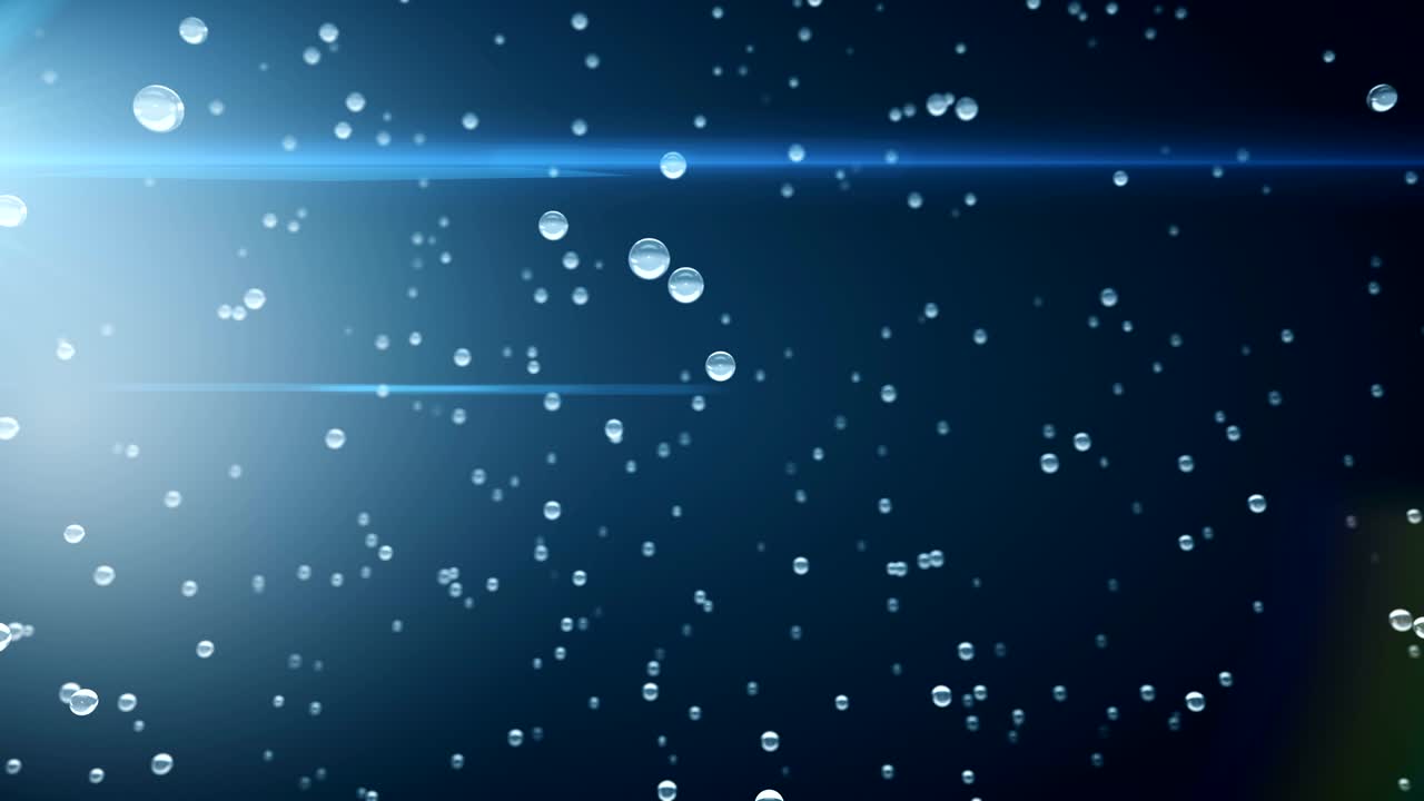 공간에 얼어붙은 물방울, 카메라의 비행의 원활한 애니메이션