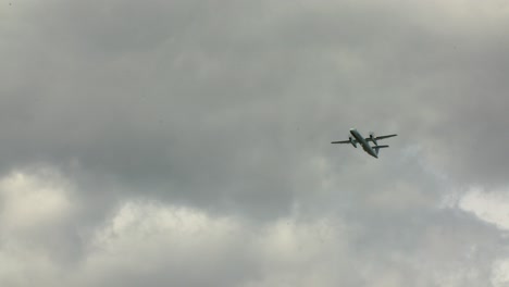 Airplane-passenger-Express-flying-by-Calgary-Alberta-Canada