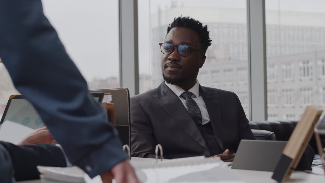 Client at the lawyer's office