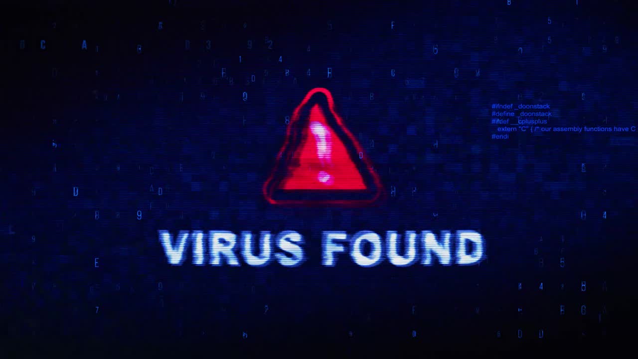 Virus Found Error Screen
