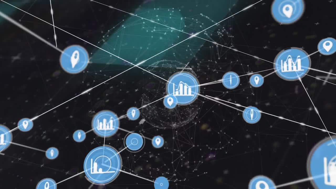 Animation of data processing over data processing
