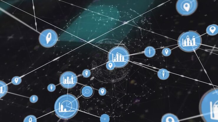 Animation of data processing over data processing