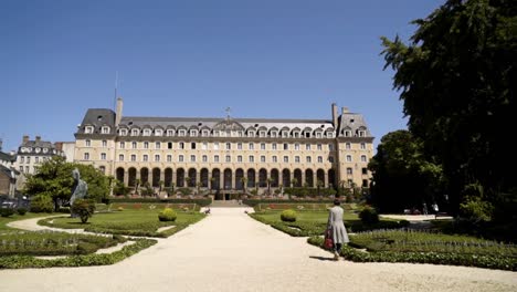 beautiful european palace and garden