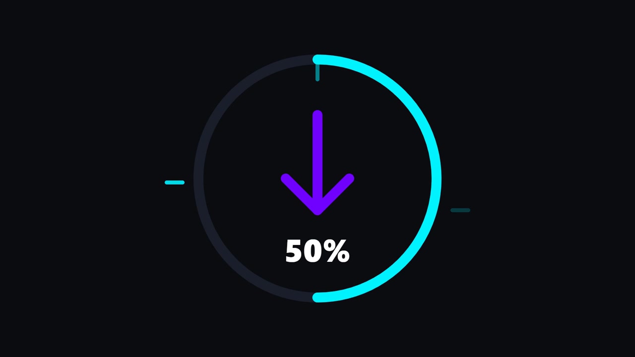 Digital Loading Progress Bar with Percentage Counter