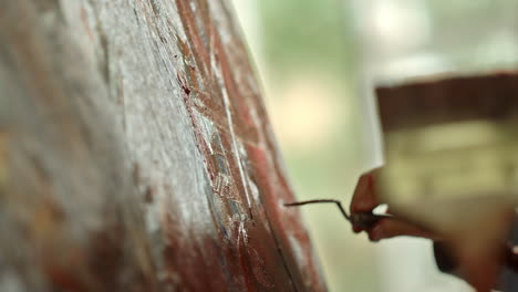 unknown people hands drawing in studio. family using painting tools indoors.