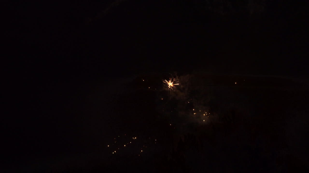 fuegos artificiales en la víspera de año nuevo 2020-2021