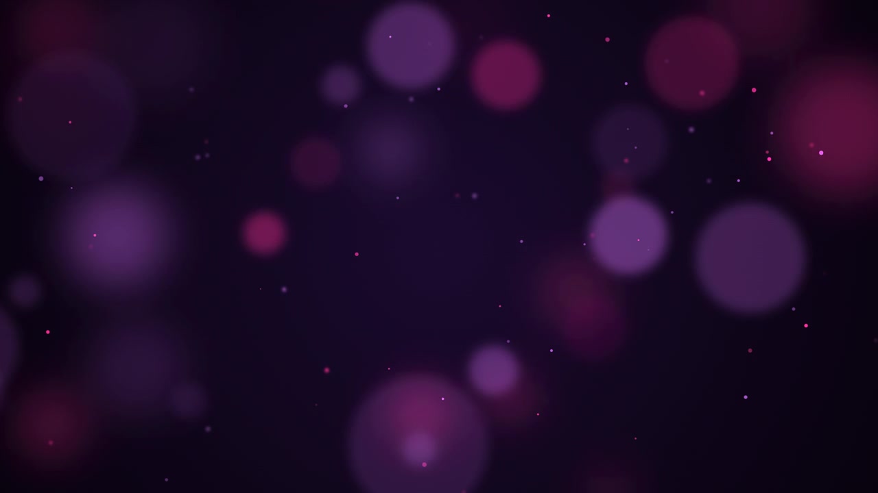 Abstract Background with Floating Purple and Pink Bokeh Particles