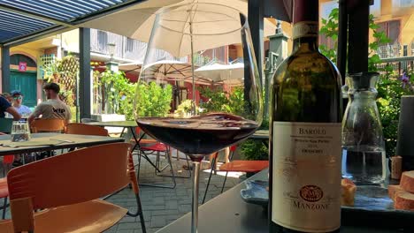 wine and dine in a sunny italian patio