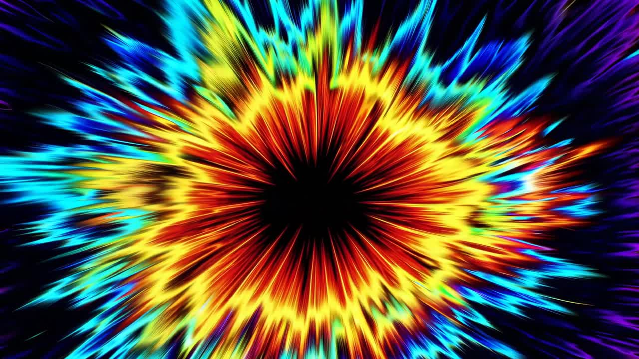 Dynamic Psychedelic Starburst Energy Animation Loop