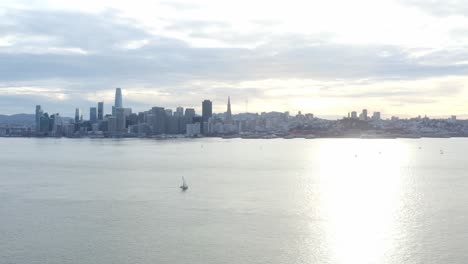 aerial: skyscrapers of the city, drone view