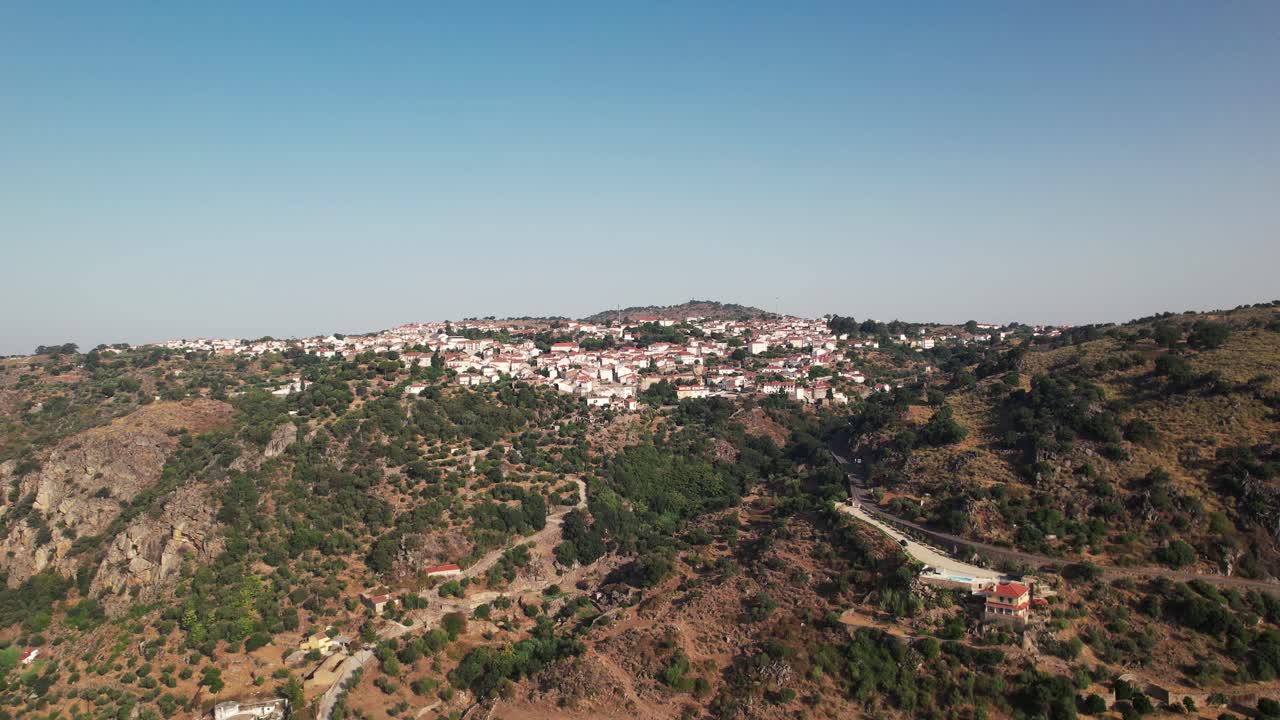 Drone Shot Village of Idanha a Nova in Portugal