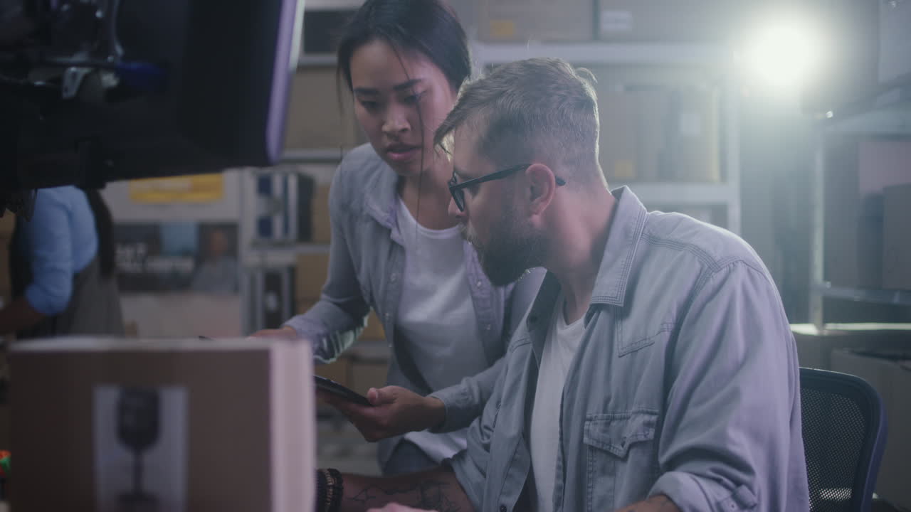 Warehouse Team Working on Inventory