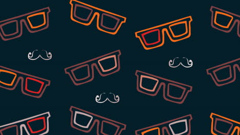 animación de gafas sobre un fondo negro