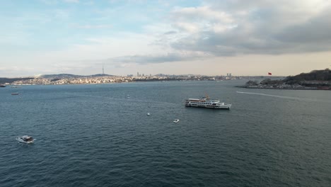 istanbul bosphorus drone view