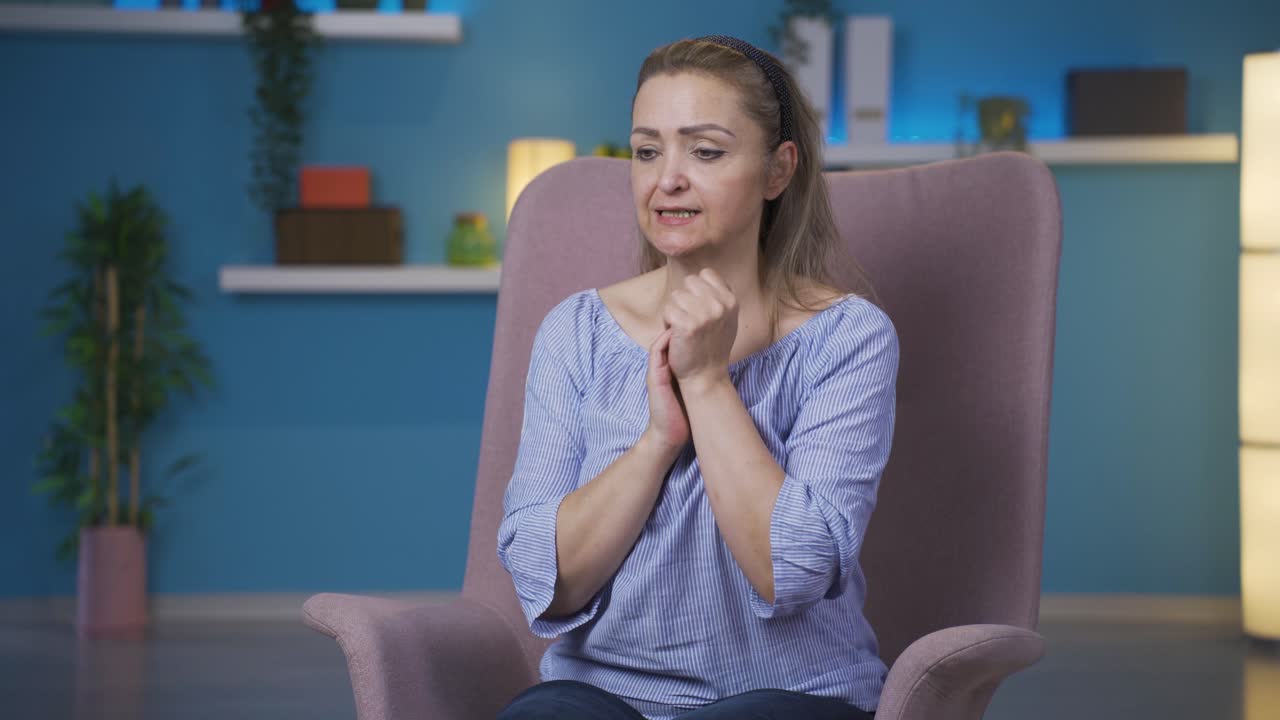 Portrait of woman feeling excited.