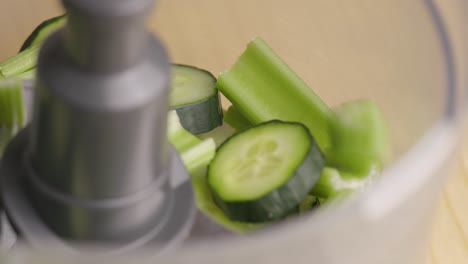 vegetables fall in blender