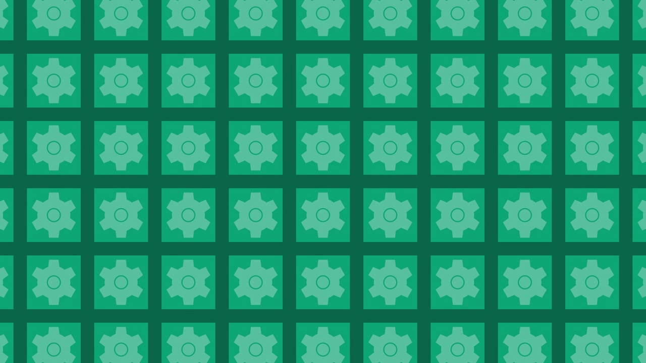 Green Gear Pattern Background