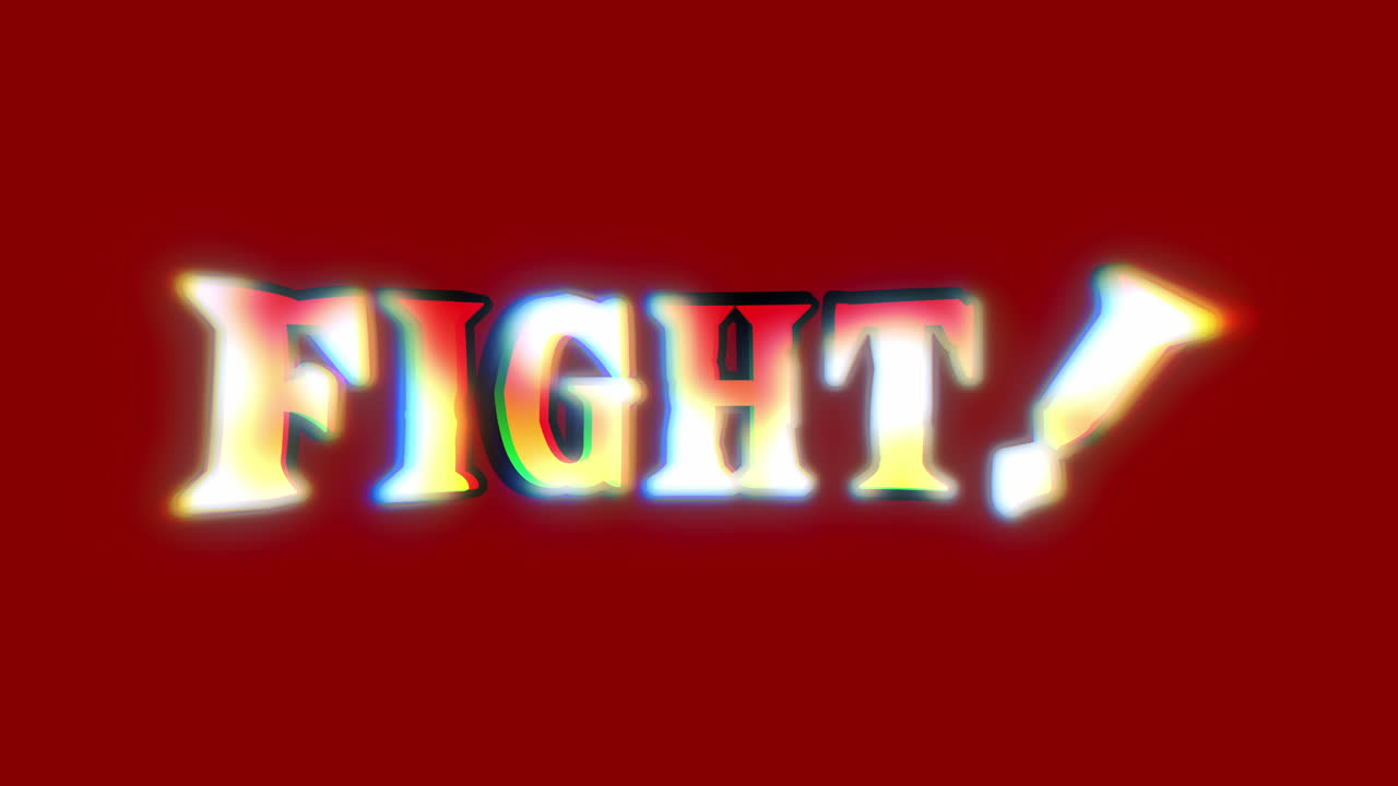 비디오 게임의 카운트다운 3에서 1까지, 그 다음에는 경고 메시지: 싸워라