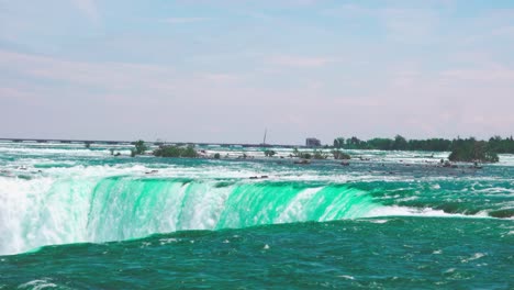 large waterfall, static shot of the falls