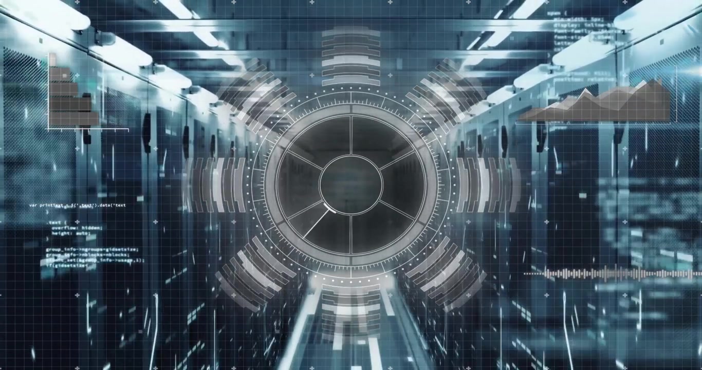 Animation of data processing over computer servers