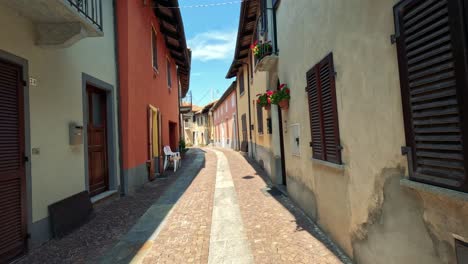 charming italian village streets with colorful buildings