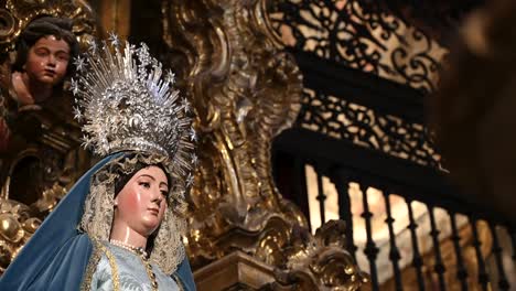 sculpture within the santiago de compostela in seville, spain, europe