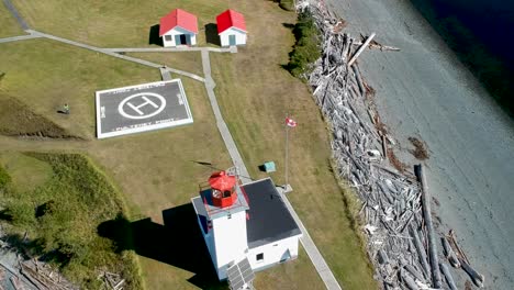 Drone-shot-of-Lighthouse-on-west-coast-Island-Sointulia