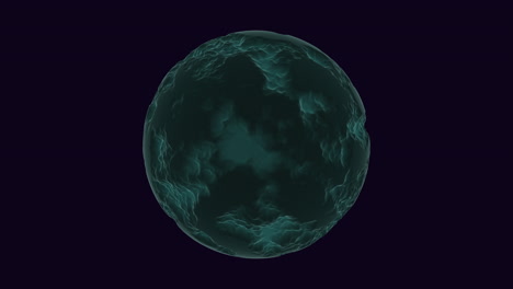 a blue, luminescent orb with a textured surface is showcased, contrasting the smooth, rounded edges set against a dark background