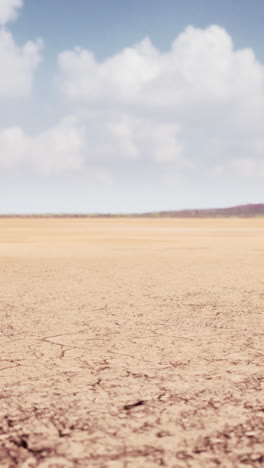 dry desert landscape under cloudy sky