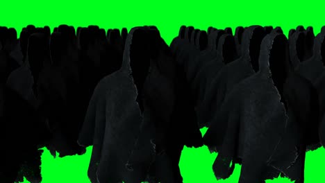 mystery fear ghost animation . dynamic hoodie. isolate. realistic 4k green screen animation.