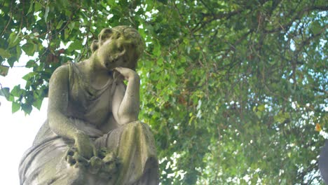 monument female figure in cemetery