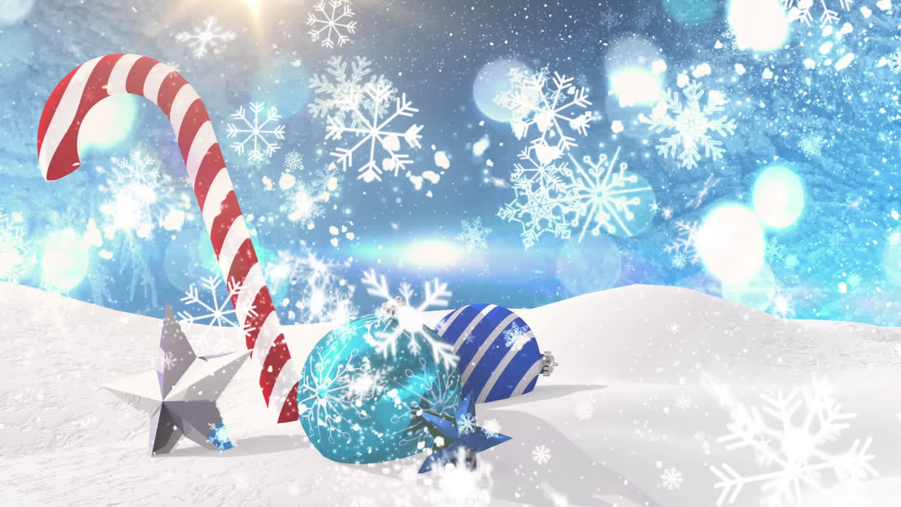 animación de las decoraciones navideñas