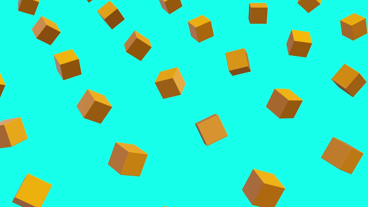 추상적인 기하학적 모양, 큐브 회전, 컴퓨터 생성 루프 애니메이션, 현대적인 배경, 포스터 커버, 브랜딩 배너에 대한 원활한 모션 디자인