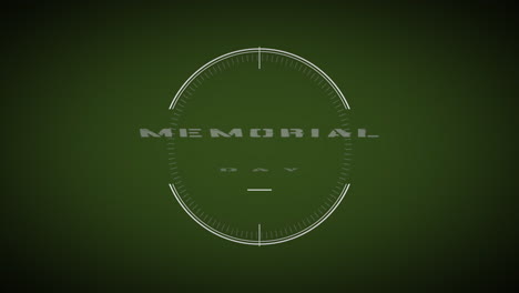 día conmemorativo con objetivo sobre fondo verde