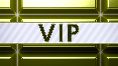 "vip" icon. looping footage has 4k resolution.