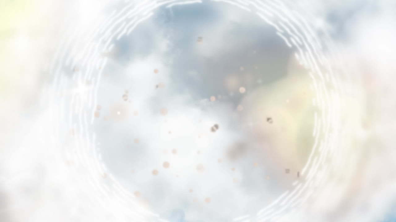 빛나는 불빛과 하늘로 회전하는 연결 네트워크의 애니메이션