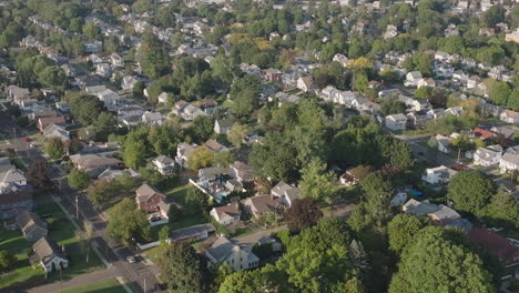 aerial view of a suburban neighborhood