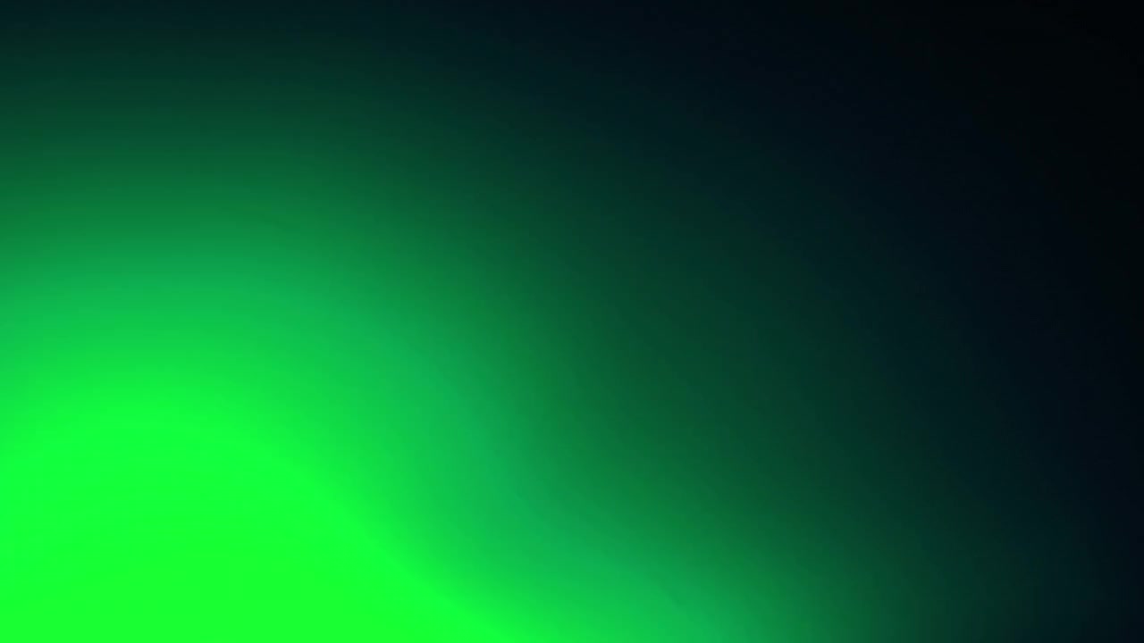 Abstract Green Light Leaks and Lens Flares on Black Background
