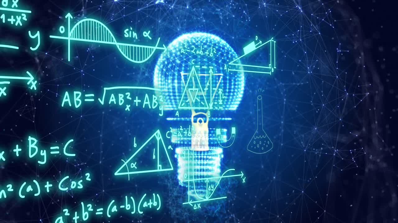 전구, 연결 및 데이터 처리의 애니메이션