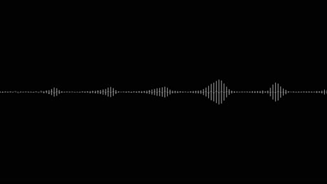 a simple white on black audio waveform equalizer effect, with the ability to loop or reorder with dead spaces