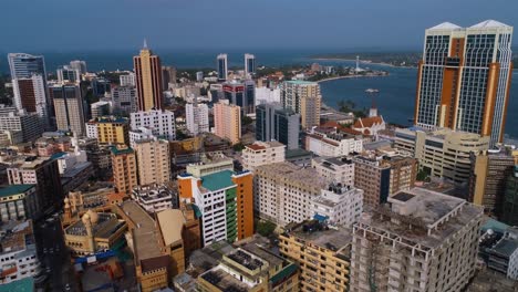 vista aérea de la ciudad de dar, tanzania