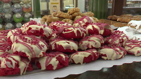 deliciously displayed pastries